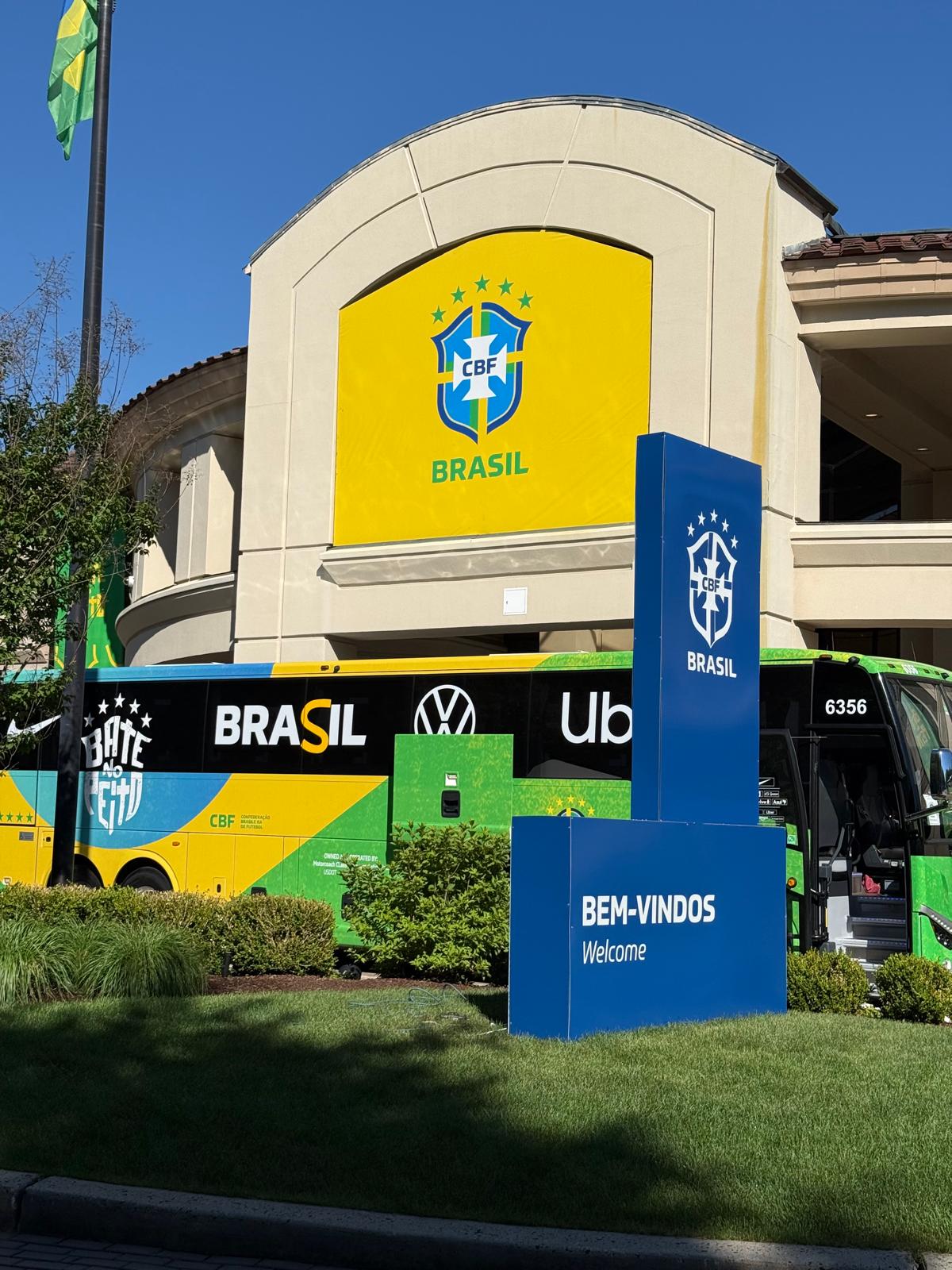 CBF Brazil hospitality with MCA motorcoach in the background